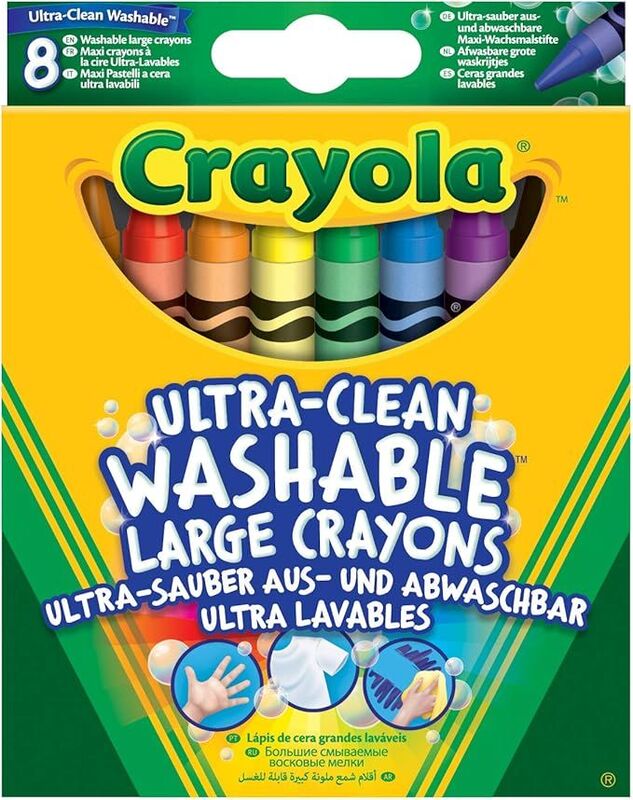 Crayola Wash Κηρομπογιές 8Τμχ
