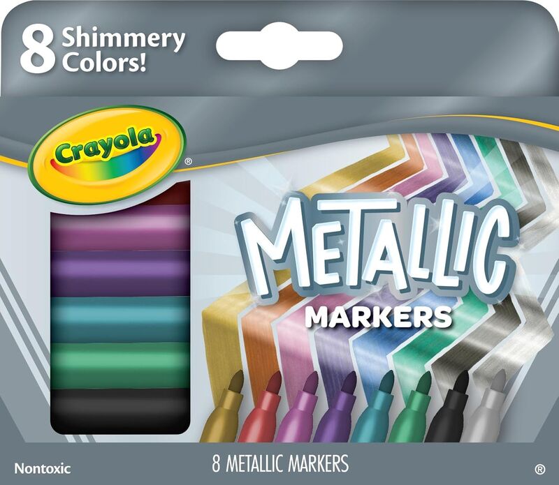 Crayola Μεταλικοί Μαρκαδόροι 8Τμχ
