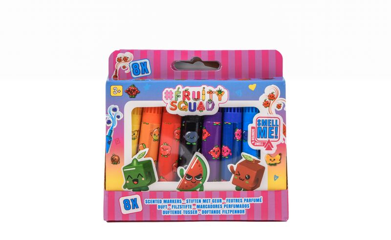 Canenco Μαρκαδόροι Αρωματικοί Fruitsquad Mini 8Τμχ