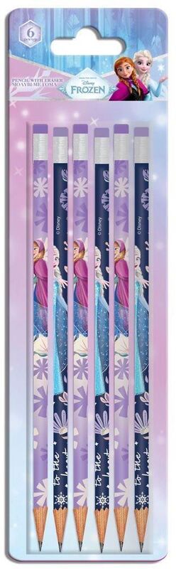 Frozen Μολύβι Με Γόμα 6Τμχ
