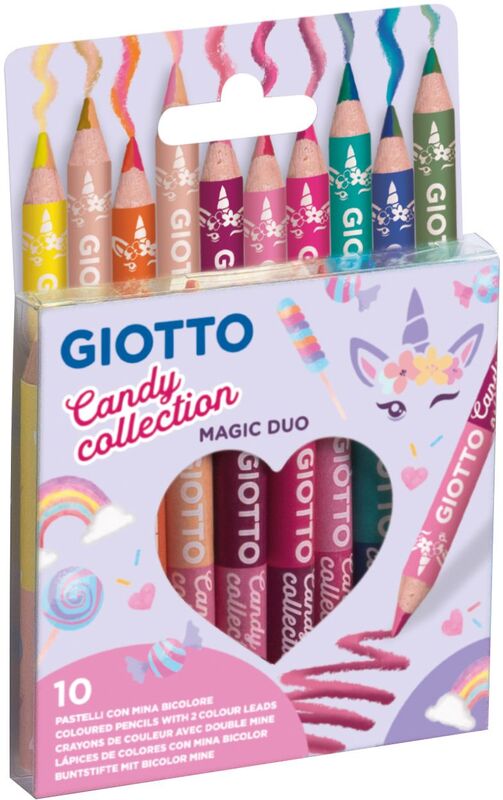 Giotto Ξυλομπογιές Candy 2 Χρωμάτων 10Τμχ