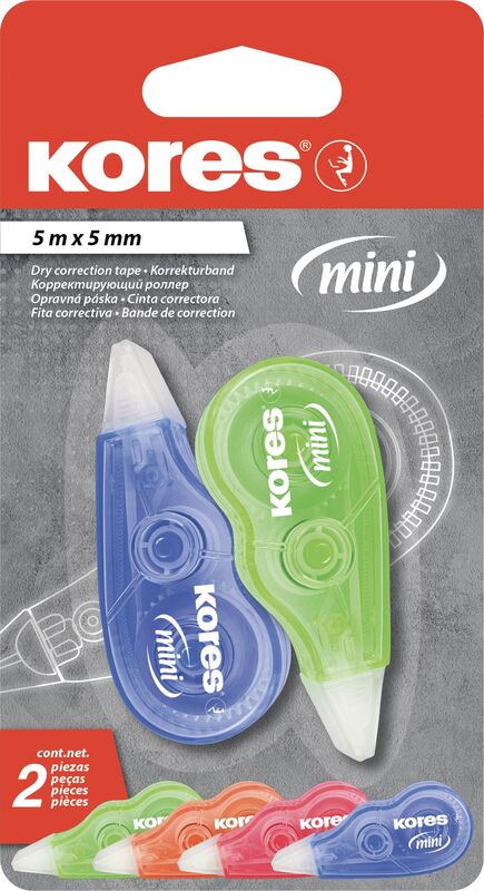 Kores Διορθωτική Ταινία Mini 5mmx5m 2Τμχ