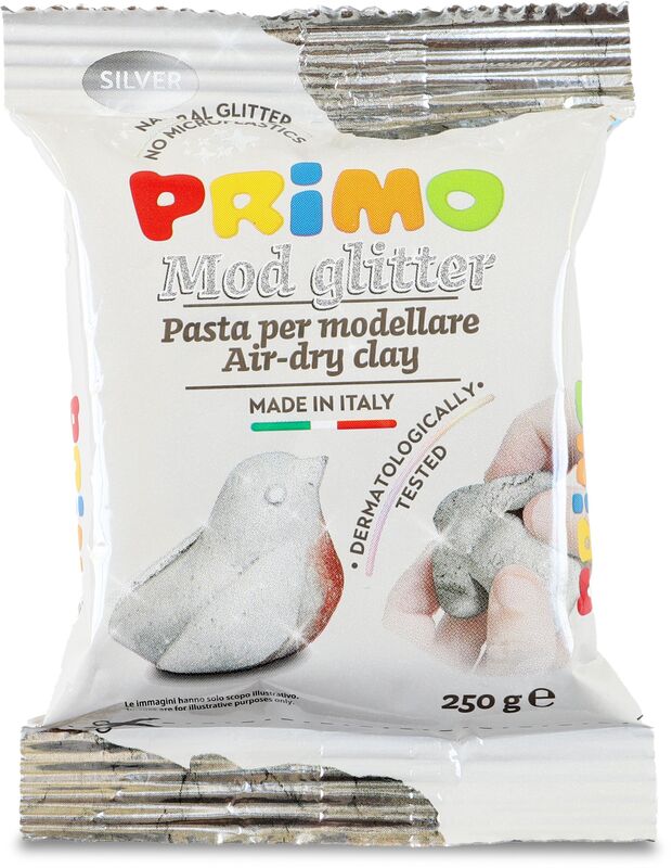 Primo Πηλός Glitter Silver 250gr