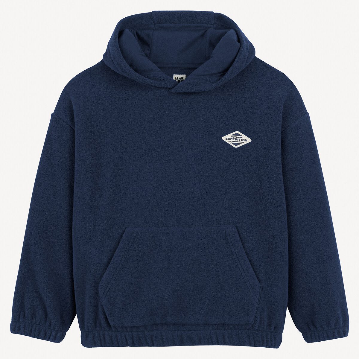 Φούτερ oversize από φλις με κουκούλα Μπλε