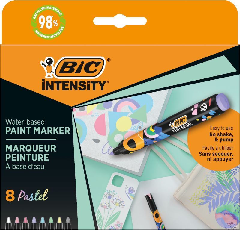 Bic Μαρκαδόροι Intesity Paint Pastel-8 Τμχ