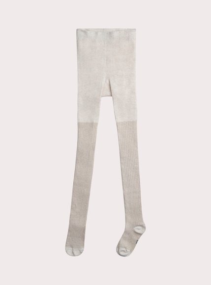 Παιδικό Καλσόν Για Κορίτσια Beige Ribbed - Λευκο