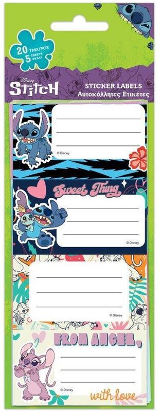 Lilo & Stitch Ετικέτες Αυτοκόλλητες 20Τμχ