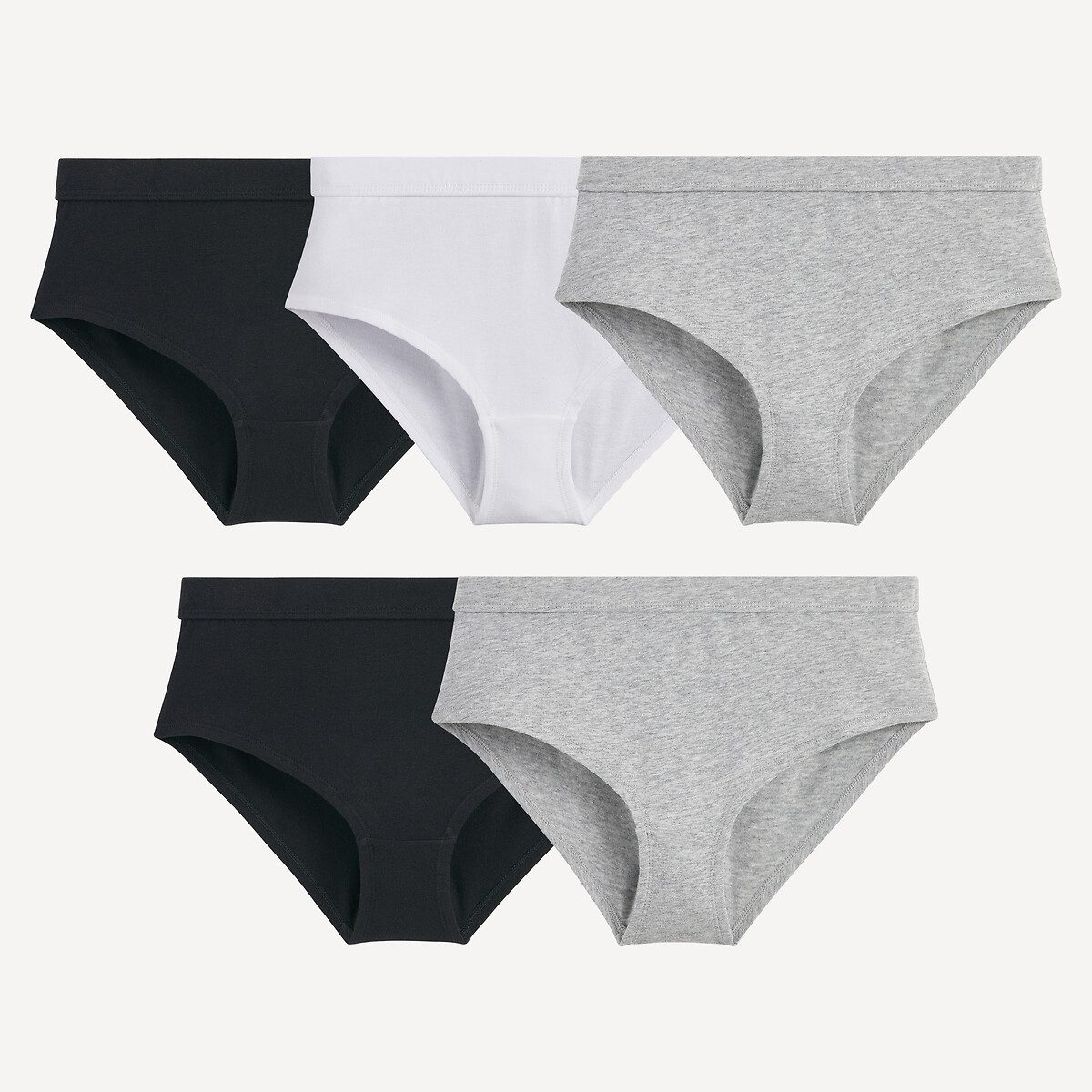 Σετ 5 σλιπ τύπου σορτς Μαυρο