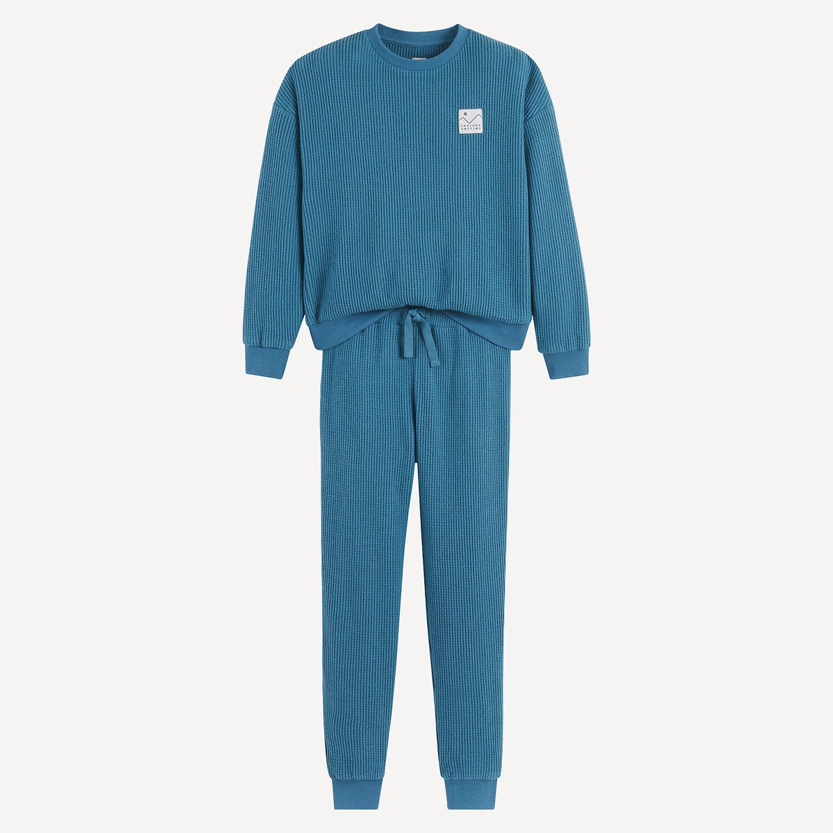 Πιτζάμα με κυψελωτό μοτίβο Μπλε