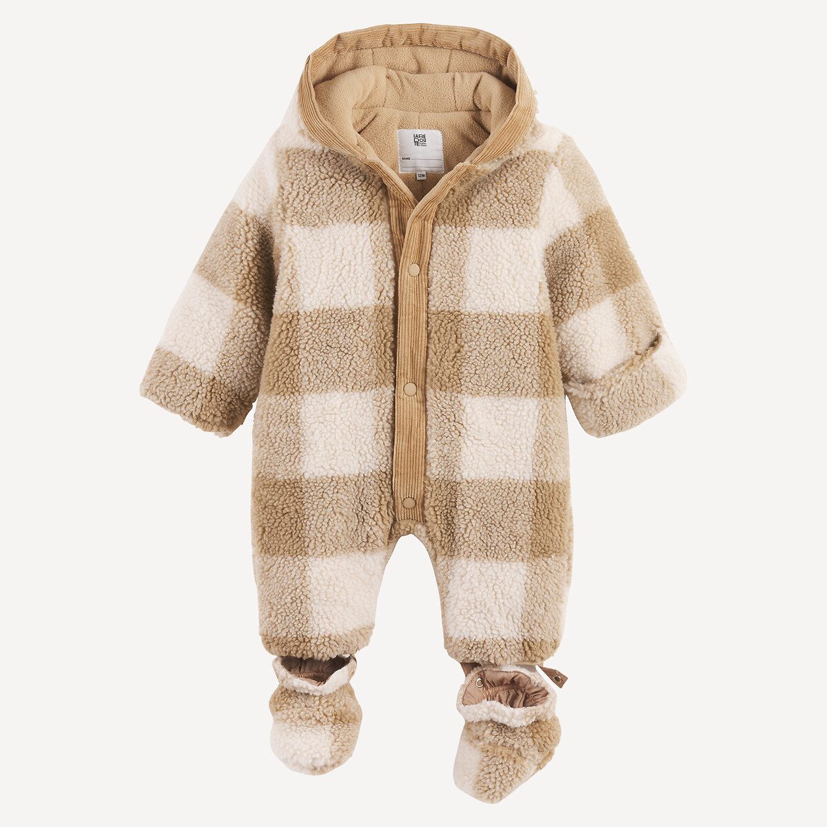 Ολόσωμη φόρμα με κουκούλα από σερπά Καφε