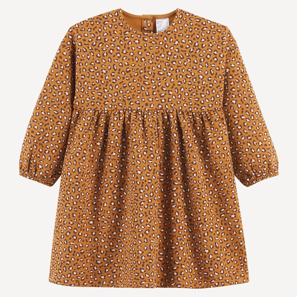 Φόρεμα με μακριά μανίκια από φούτερ Κιτρινο