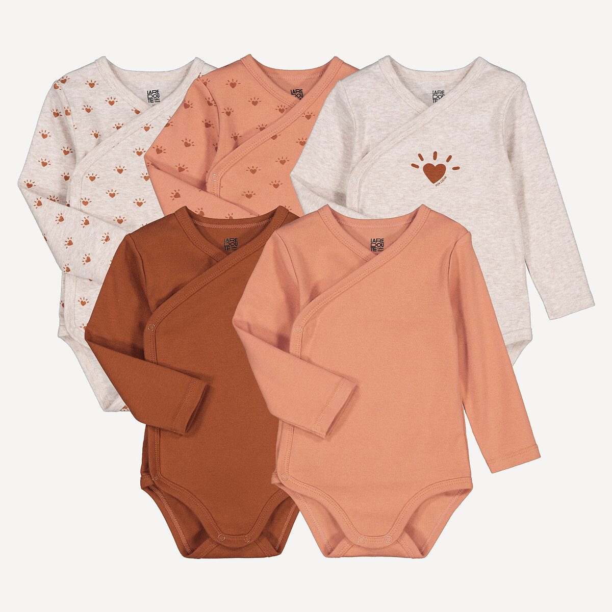 Σετ 5 φορμάκια νεογέννητου με μακριά μανίκια Διαφορα Χρωματα