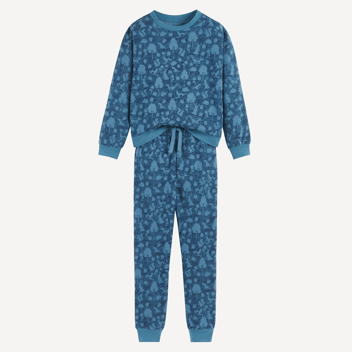 Πιτζάμα από φλις με σχέδιο ζώα του δάσους Μπλε