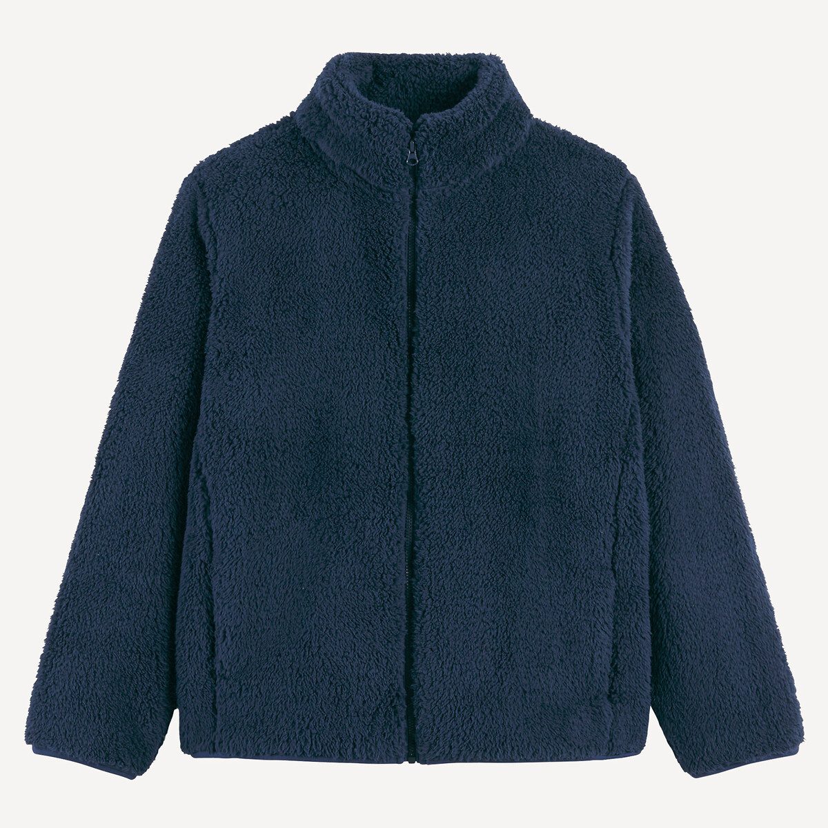 Ζακέτα με ψηλό γιακά από φλις Μπλε