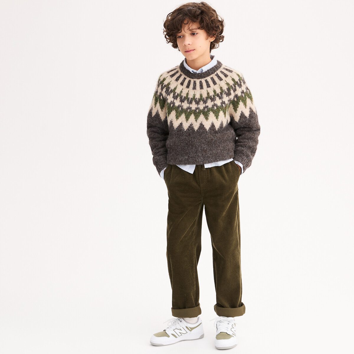 Ίσιο παντελόνι από κοτλέ Πρασινο