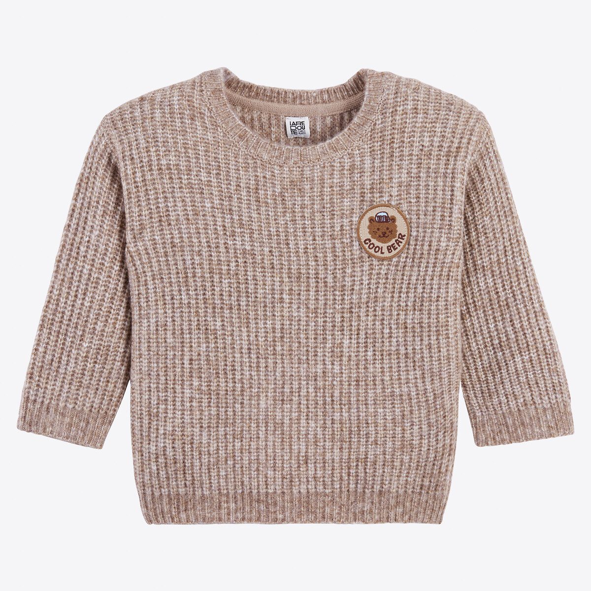 Πουλόβερ με στρογγυλή λαιμόκοψη σε χοντρή πλέξη Καφε