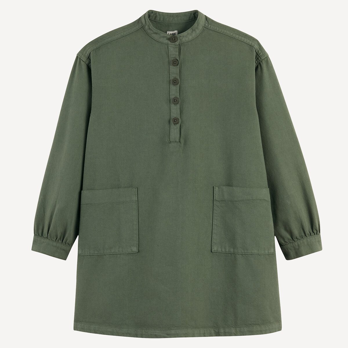 Φαρδύ βαμβακερό φόρεμα Πρασινο