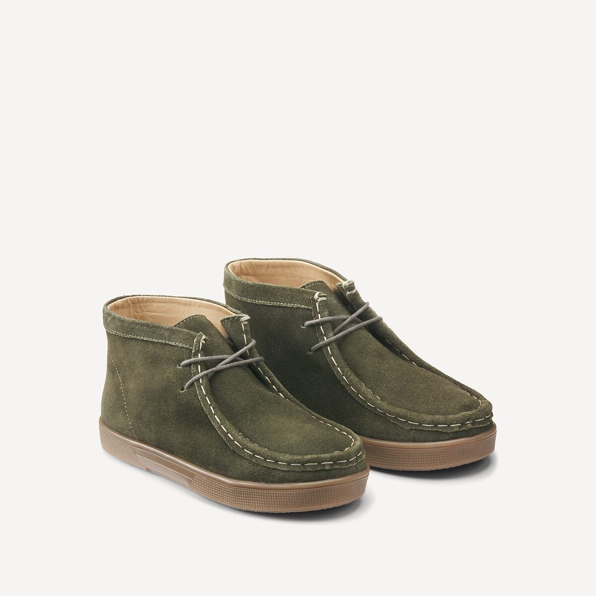 Δερμάτινα μποτάκια με κορδόνια Πρασινο