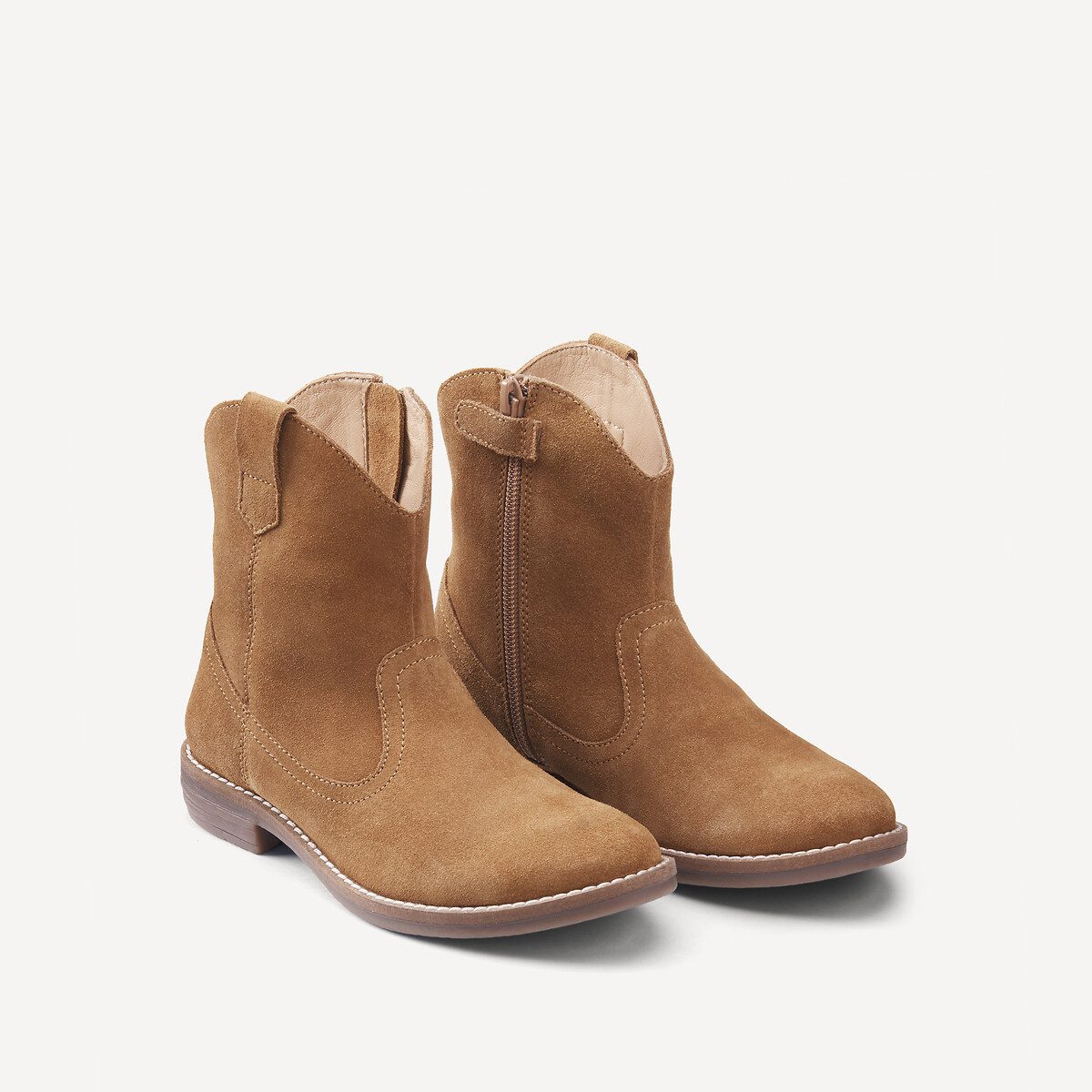 Μποτάκια από σουέτ δέρμα Μπεζ