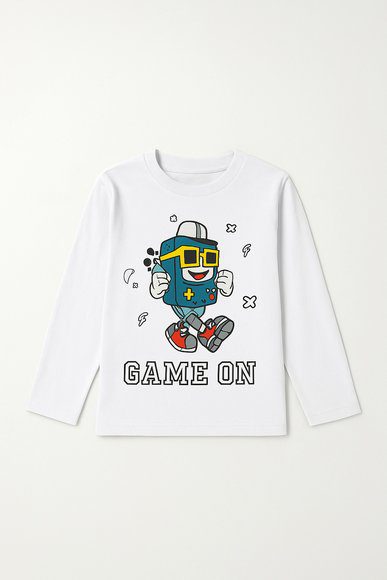 Παιδική Μπλούζα Για Αγόρια Game On - Λευκο Παιδική Μπλούζα Για Αγόρια Game On