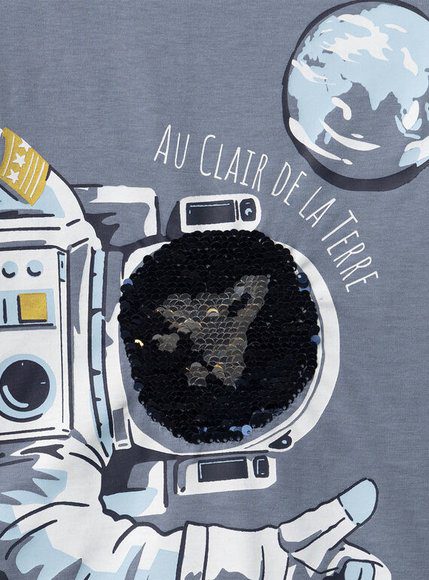 Παιδική Μπλούζα Για Αγόρια Grey Astronaut - Μπλε Παιδική Μπλούζα Για Αγόρια Grey Astronaut