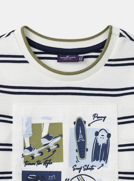 Παιδική Μπλούζα Για Αγόρια Stripped Guide - Λευκο Παιδική Μπλούζα Για Αγόρια Stripped Guide