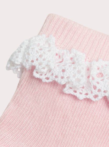 Βρεφικές Κάλτσες Για Κορίτσια Pink Lace Βρεφικές Κάλτσες Για Κορίτσια Pink Lace
