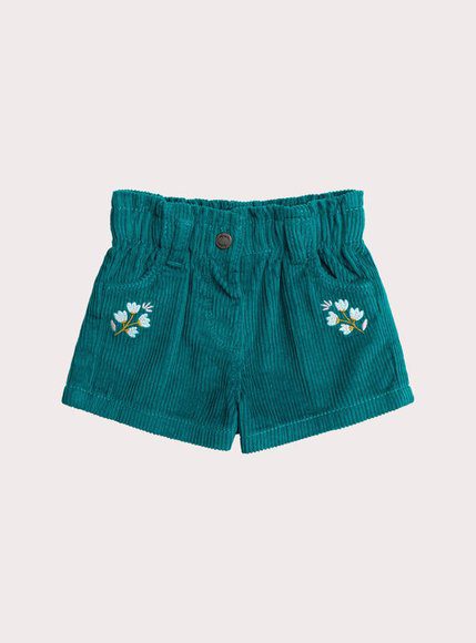 Βρεφικό Σορτς Για Κορίτσια Turquoise Corduroy