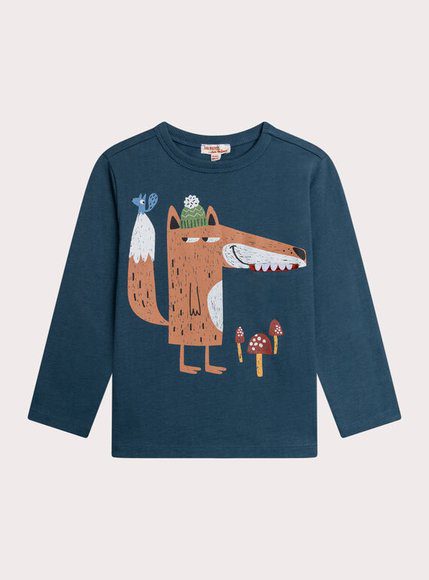 Παιδική Μπλούζα Για Αγόρια Dark Navy Fox - Μπλε