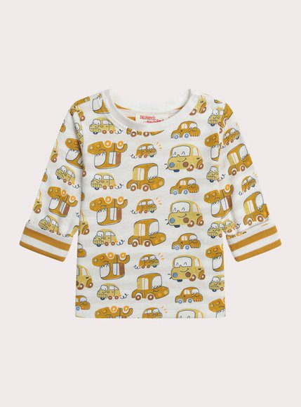 Βρεφική Μπλούζα Για Αγόρια Yellow Cars