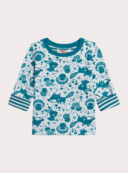 Βρεφική Μπλούζα Για Αγόρια Dark Turquoise Pattern