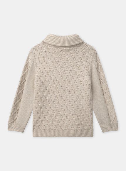 Παιδικό Πουλόβερ Για Αγόρια Formal Beige - Λευκο Παιδικό Πουλόβερ Για Αγόρια Formal Beige