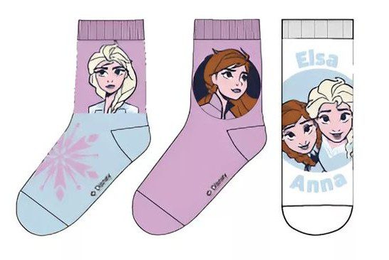 Παιδικές Κάλτσες για Κορίτσι Childrenland DISNEY Πολύχρωμες FROZEN-646 3 Ζεύγη