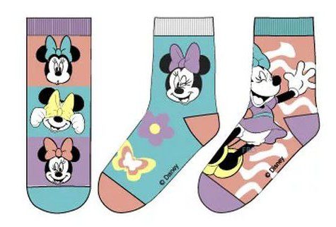 Παιδικές κάλτσες για κορίτσι Childrenland Πολύχρωμες MINNIE-642 3 Ζεύγη