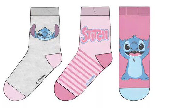 Παιδικές Κάλτσες για Κορίτσι Childrenland DISNEY Πολύχρωμες STITCH-644 3 Ζεύγη