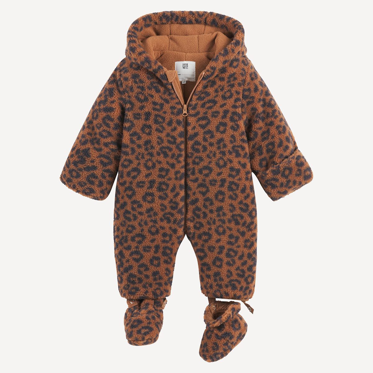 Ολόσωμη φόρμα με κουκούλα από σέρπα Καφε