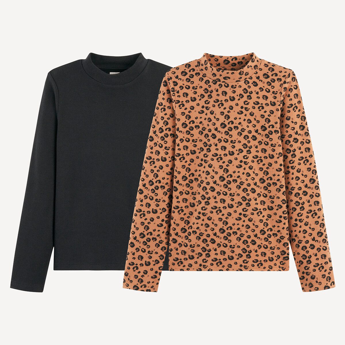 Σετ 2 ζεστά μπλουζάκια με ψηλό λαιμό Μαυρο