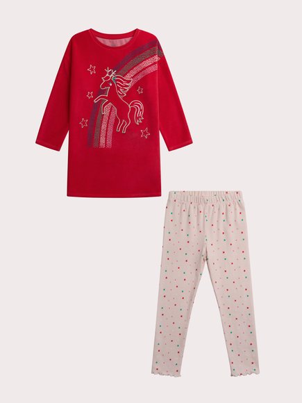 Παιδικές Πιτζάμες Για Κορίτσια - Κοκκινο