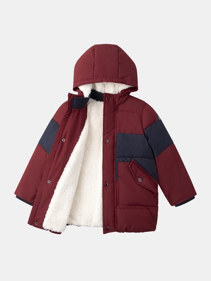 Παιδικό Μπουφάν Για Αγόρια Colour Block - Κοκκινο Παιδικό Μπουφάν Για Αγόρια Colour Block
