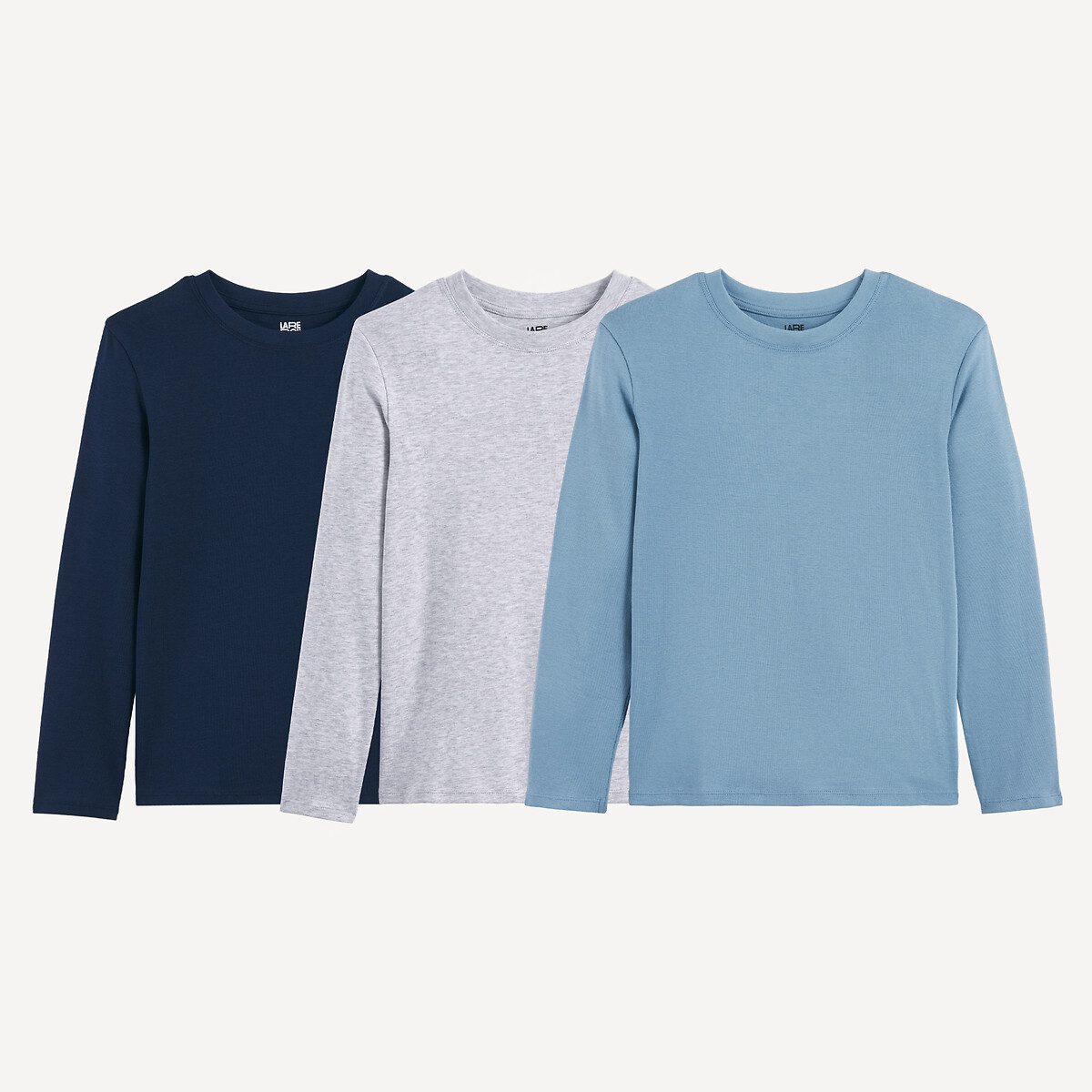 Σετ 3 μακρυμάνικα μπλουζάκια Μπλε