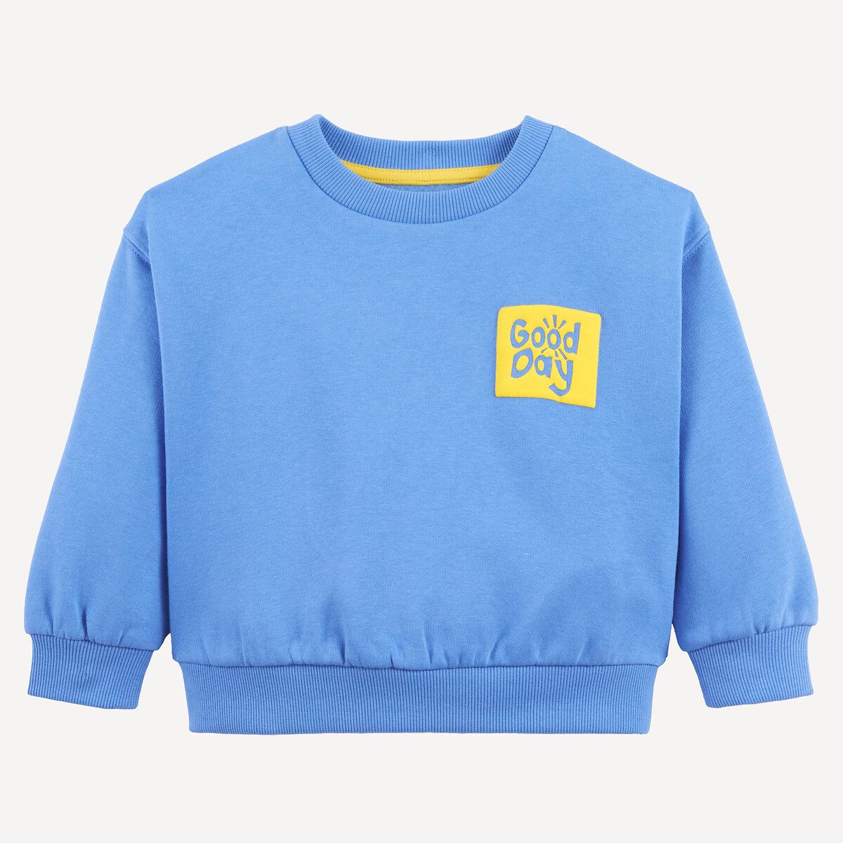 Φούτερ με στρογγυλή λαιμόκοψη και στάμπα μπροστά και πίσω Μπλε