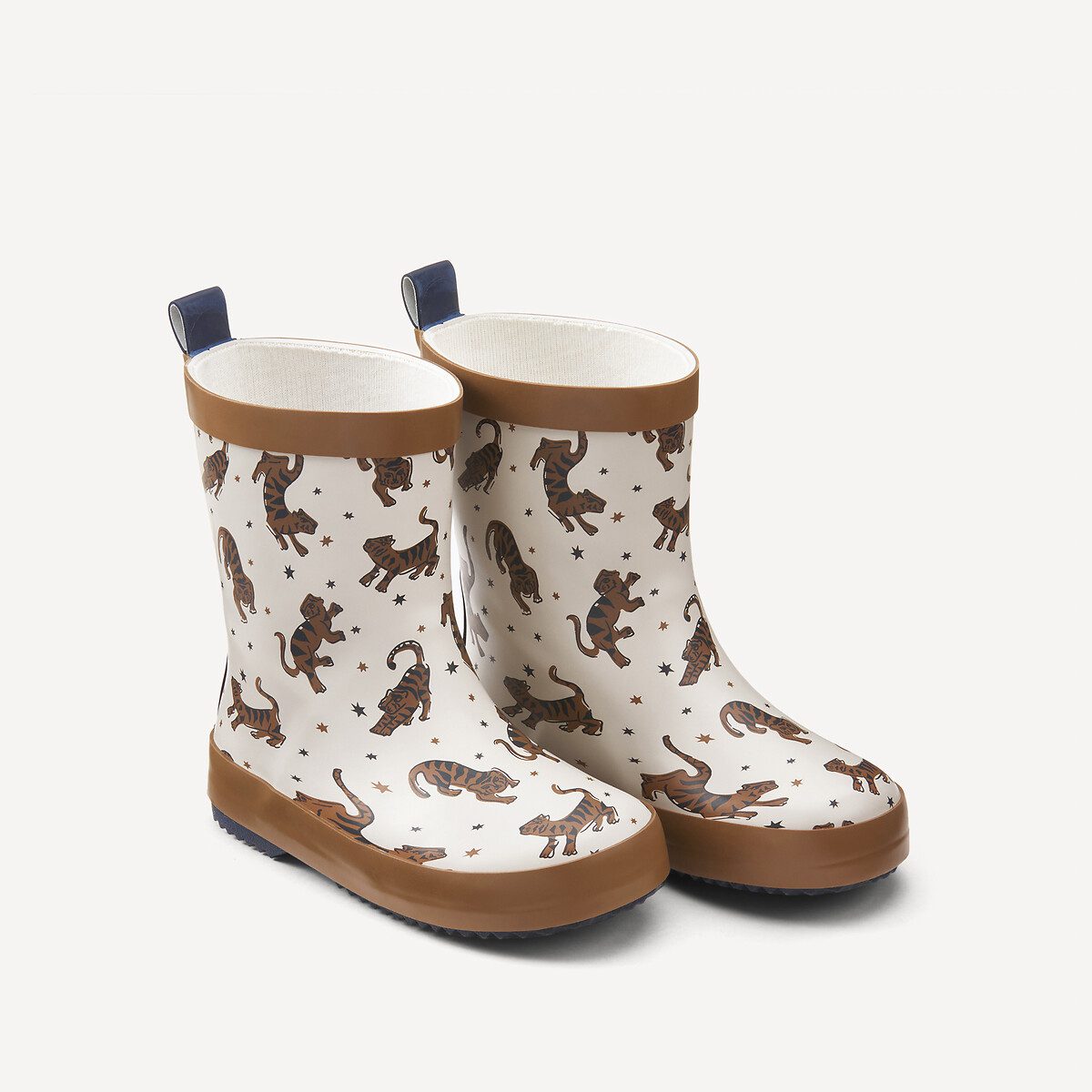 Μπότες από καουτσούκ με στάμπα τίγρεις Μπεζ