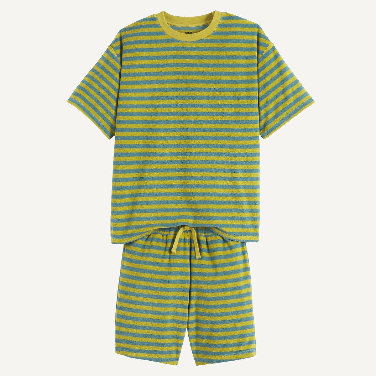 Πετσετέ πιτζάμα με σορτς Πρασινο