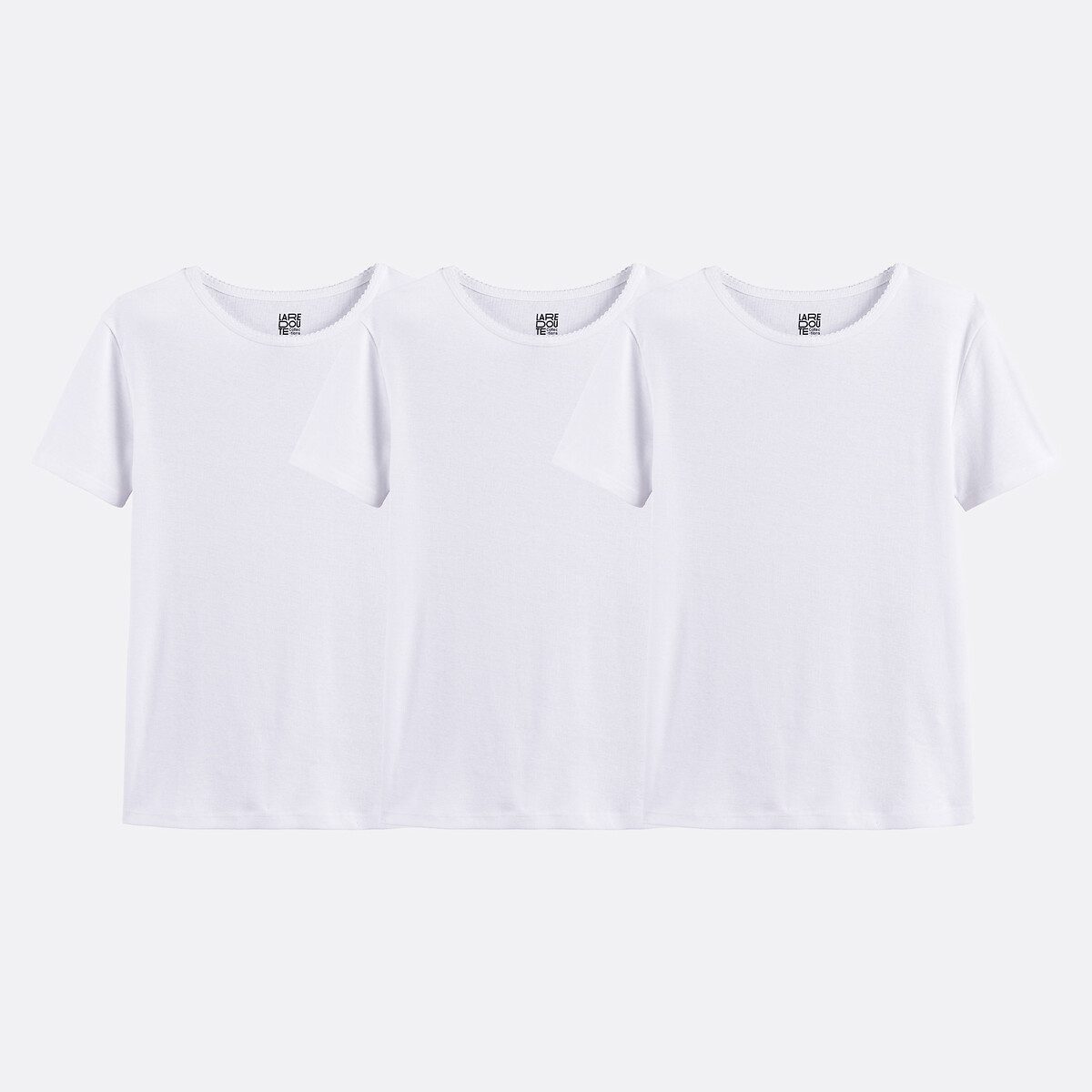 Σετ 3 κοντομάνικα φανελάκια Λευκο