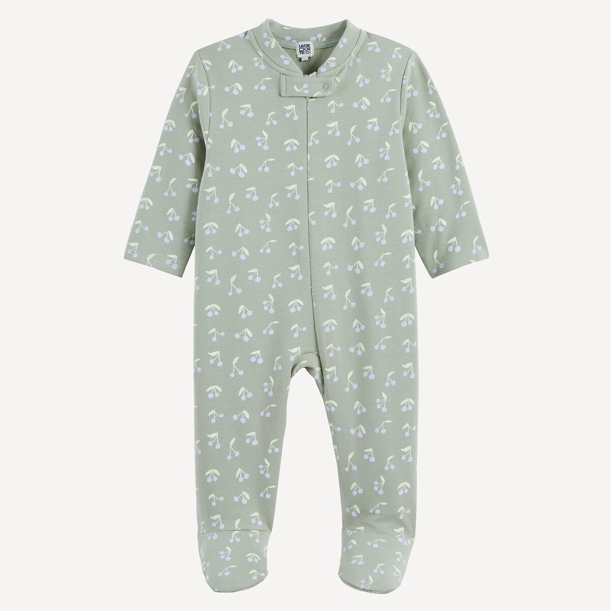 Πιτζάμα φόρμα από φλις με σχέδιο κερασάκια Πρασινο