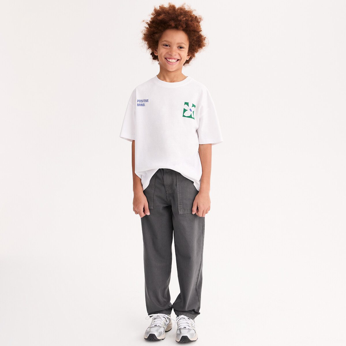 Παντελόνι jogger με ελαστική μέση Γκρι