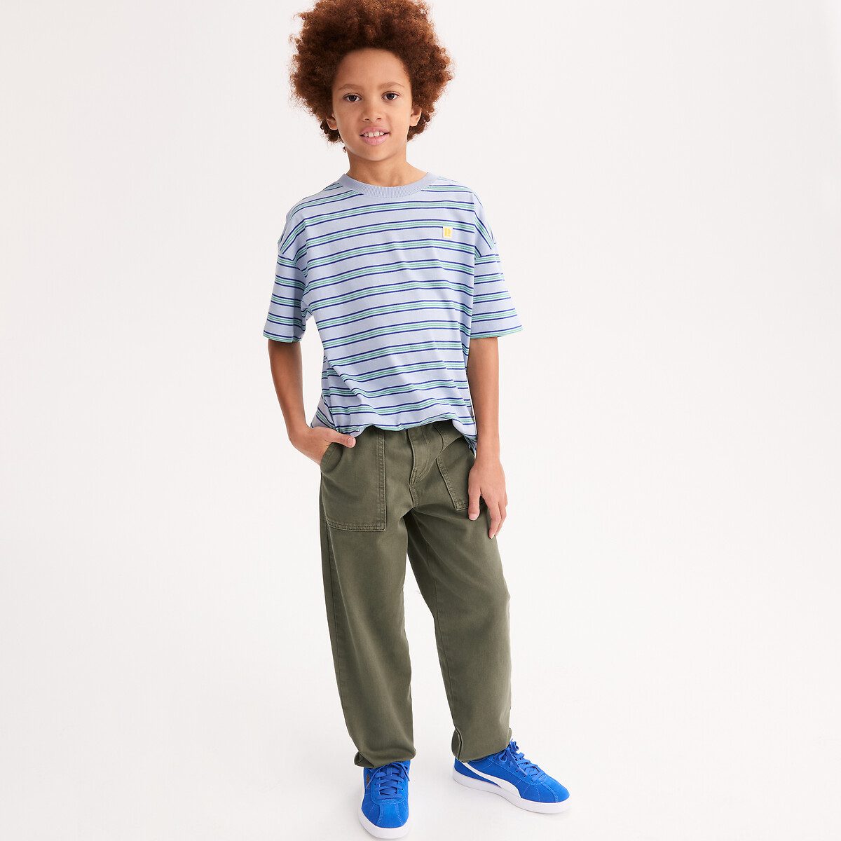 Παντελόνι jogger με ελαστική μέση Πρασινο