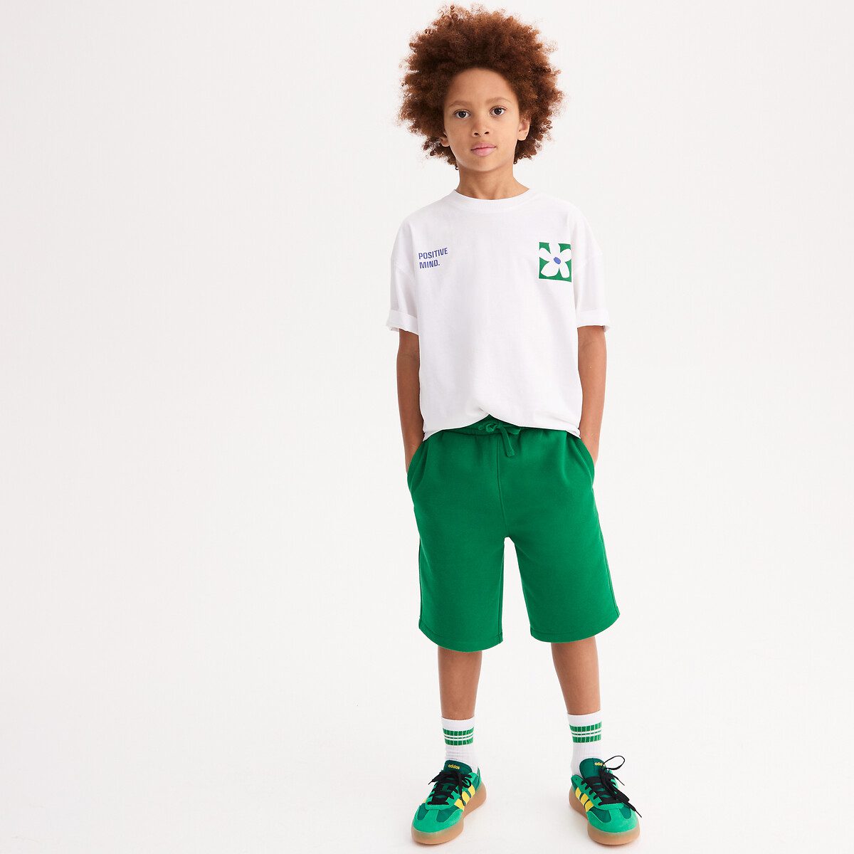 Βερμούδα oversize από φούτερ Πρασινο