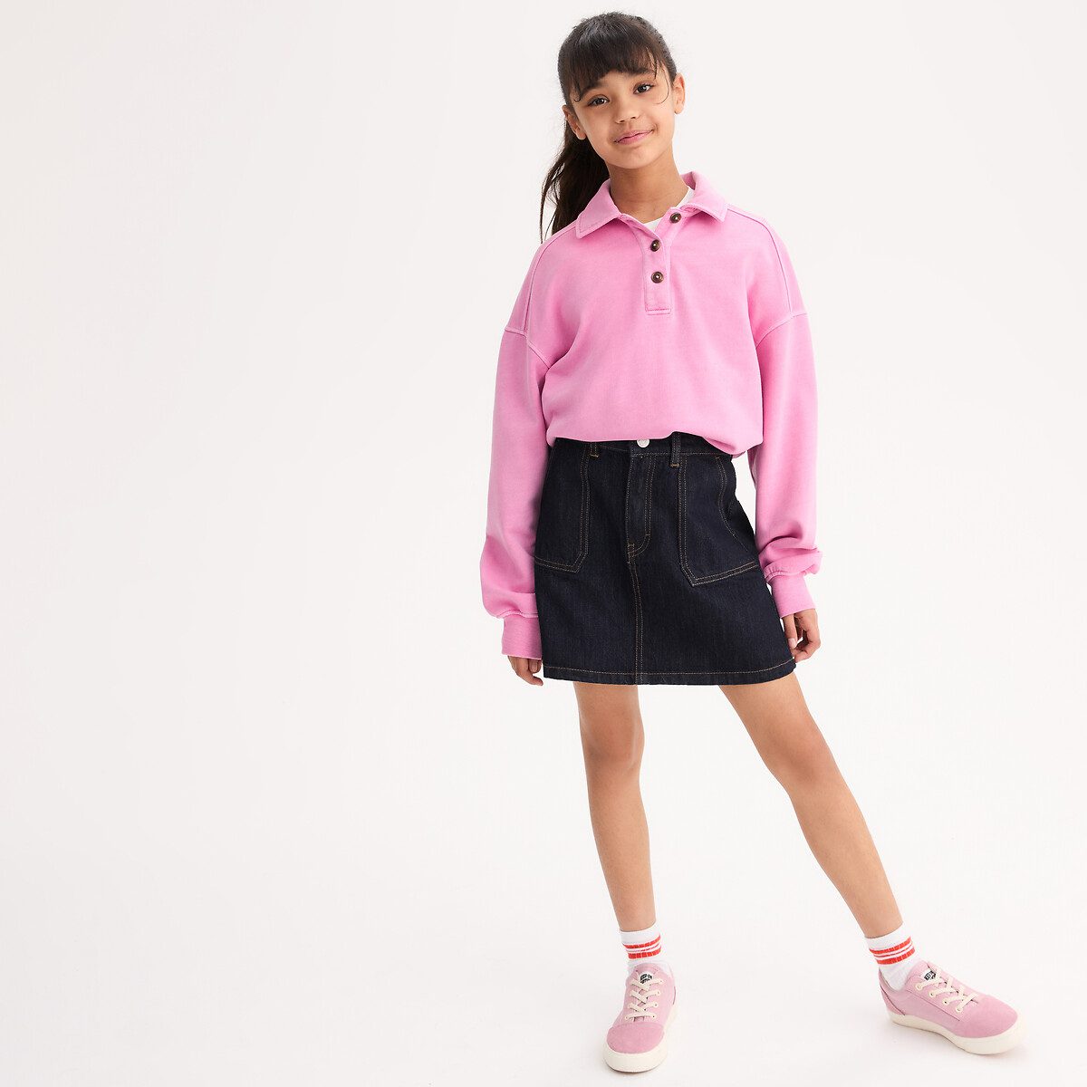 Ισια τζιν φούστα Μπλε