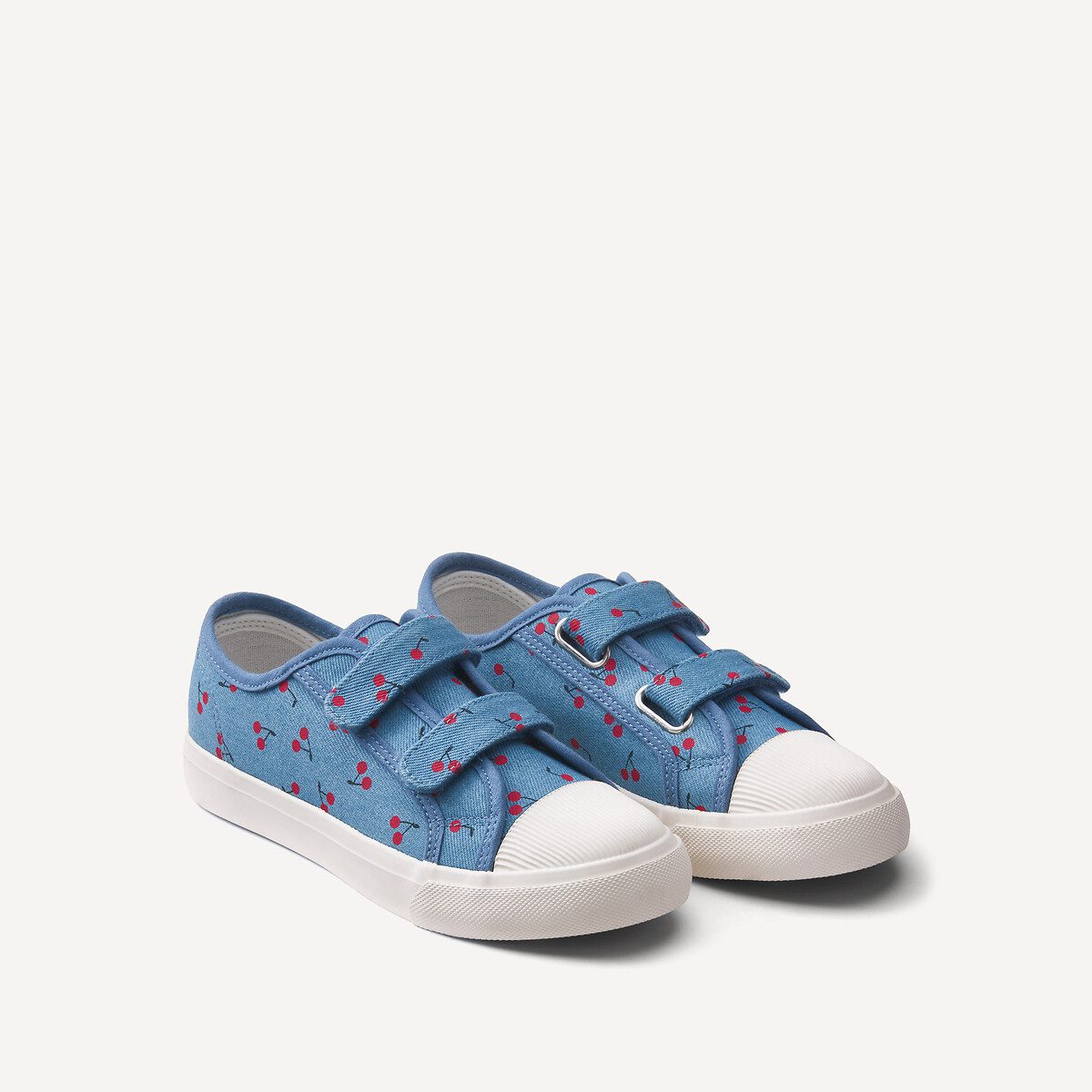 Πάνινα sneakers με σκρατς και μοτίβο κεράσια Πρασινο